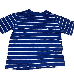 Polo Ralph Lauren Boys Size 4 Blue Striped Shirt Sleeve Tshirt